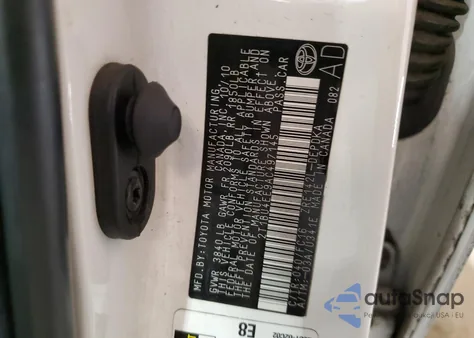 2010 Toyota Corolla Base из США, поврежденный, VIN 2T1BU4EE9AC497145